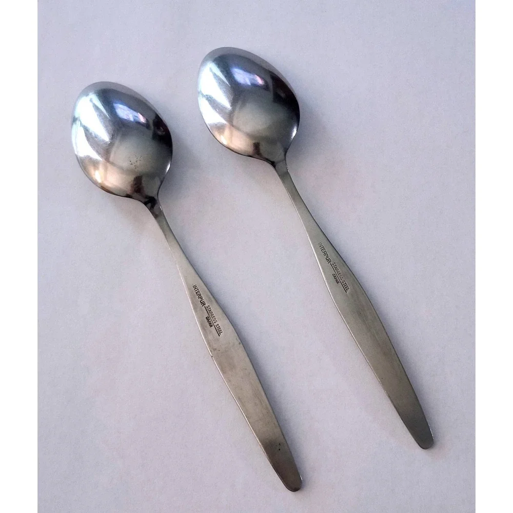 Interpur Jardinera Flatware Stainless Silverware Vintage Lot 2 Tablespoons MCM